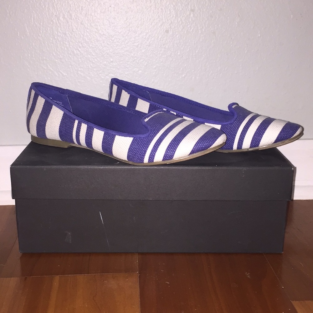 Ann Taylor Hadley Stripe Loafer in Blue Stripe